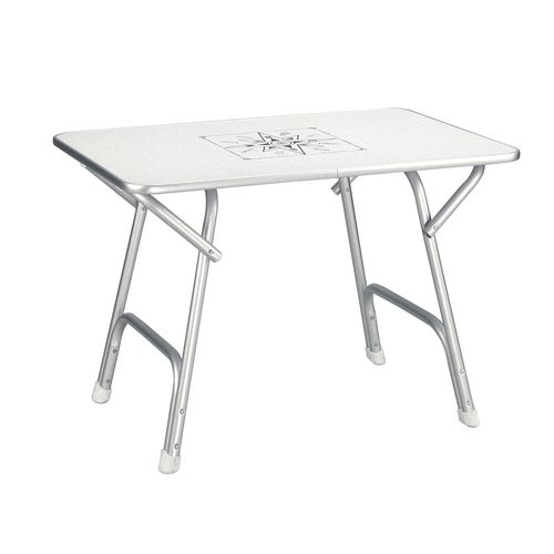 Mesa Plegable Aluminio Caño Blanco 88X60 Cm Alpes