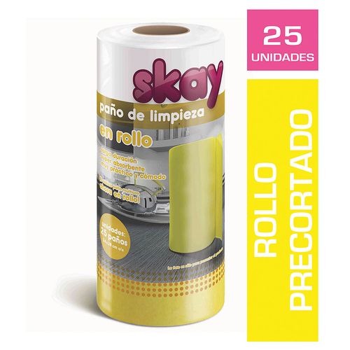 Rollo Precortado Paños Multiuso 24X28Cm X25U Skay