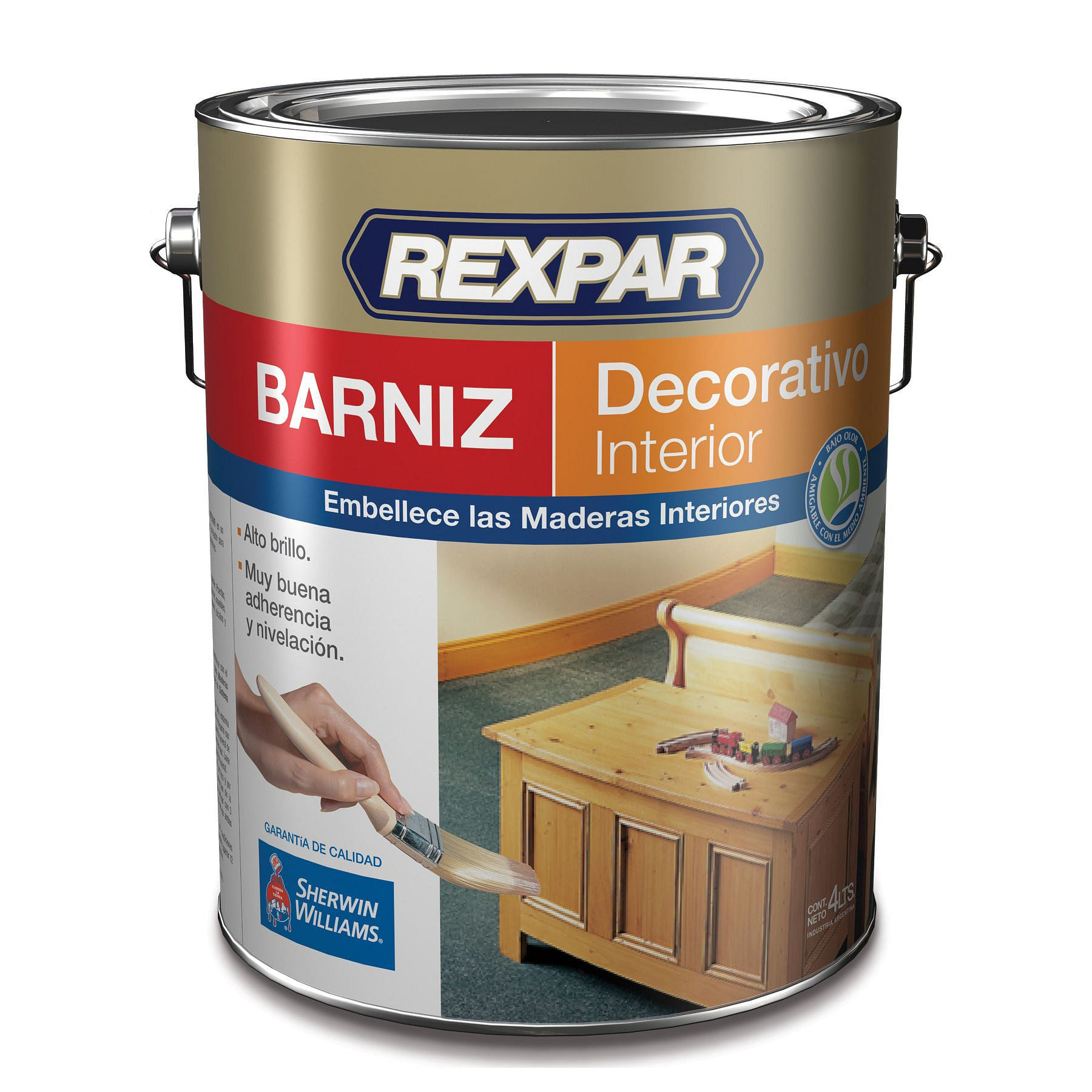Barniz Interior Transparente Brillante 1 Lts Rexpar