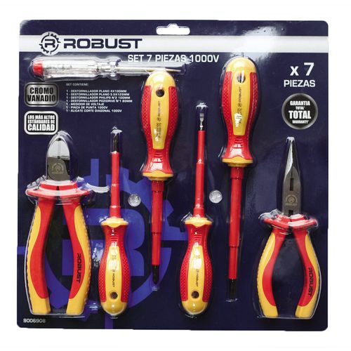 Set de Herramientas para Electricista 7 Piezas Robust