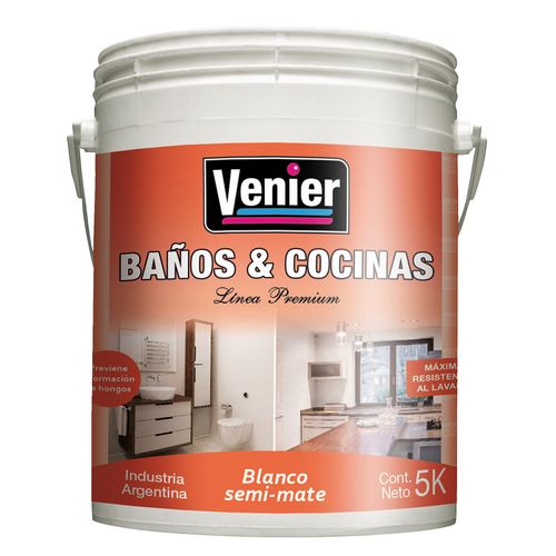 Látex Antihongo Baño & Cocina x5Kg Venier