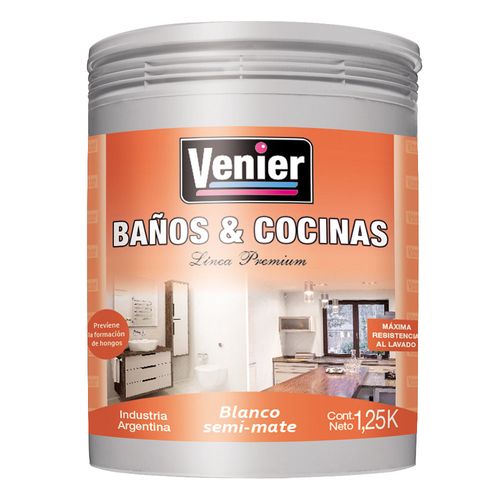 Látex Antihongo Baño y Cocina x1,25Kg Venier