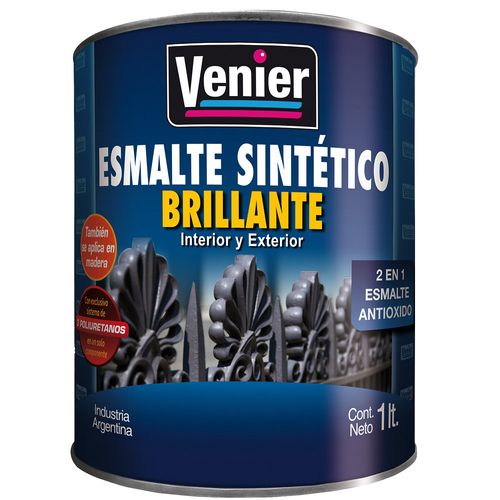 Esmalte Sintético 3P Interior/Exterior Naranja Brillante x1Lt Venier