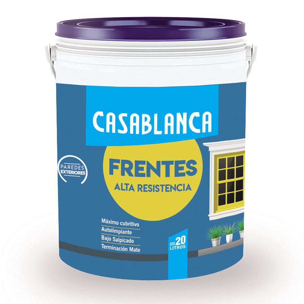 Pintura Látex Exterior Blanco Mate 20 Lts Casablanca