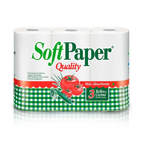 Rollo Cocina 3X40 Paños Soft Paper