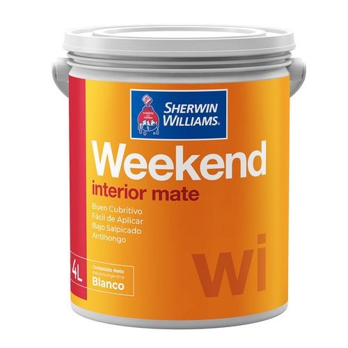 Latex Interior Mate Weekend 4Lts Sherwin Williams