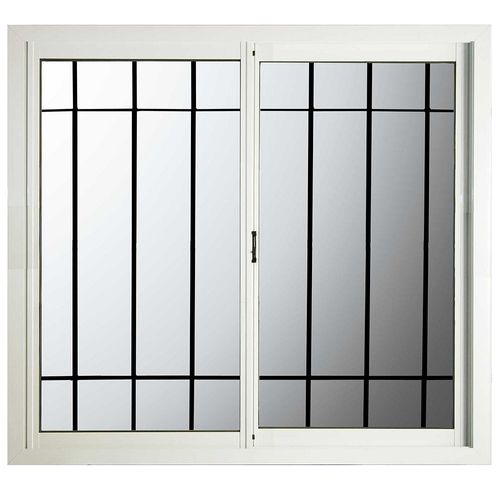 Ventana Con Reja Corrediza Estàndar Blanca 150X110 Cm Nexo