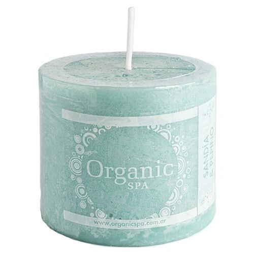Vela Cilíndrica Sandia Pepino 5,5X5,5 Cm Organic Spa