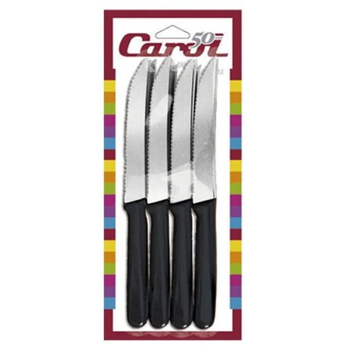 Cuchillo Mango Negro X 12 Un Carol