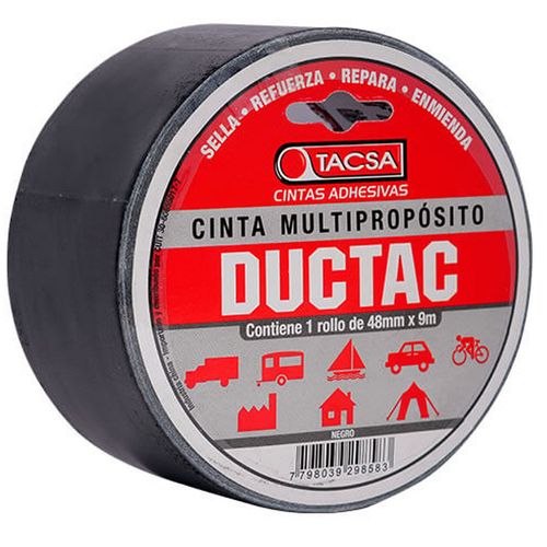 Cinta Ductac Para Ductos Negro 48Mmx9M