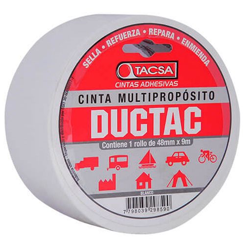 Cinta Ductac Para Ductos Blanco 48Mmx9M