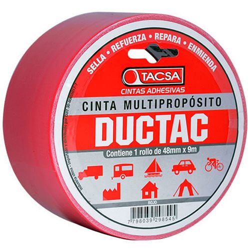 Cinta Ductac Para Ductos Rojo 48Mmx9M