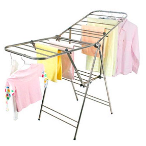 Tender Tendedero Ropa Pie Aluminio Plegable Alas Slim Mor