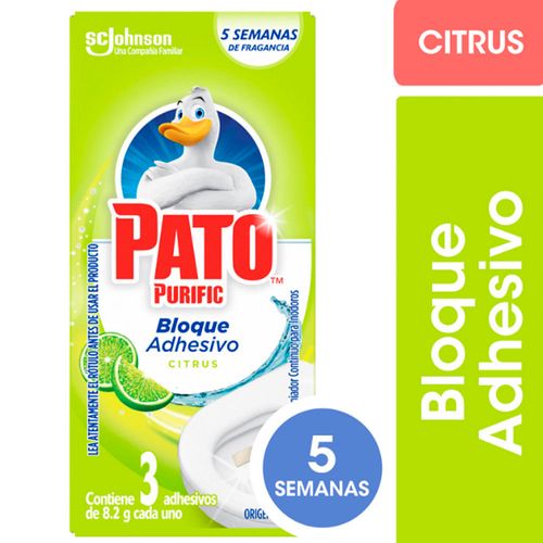Purific Bloque Adhesivo Para Inodoros Citrus Pato