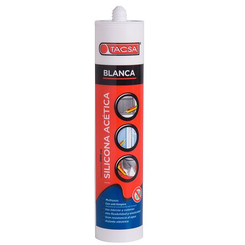 Silicona Acetica Blanca 280ml TACSA