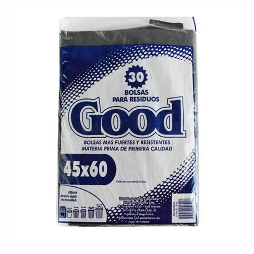Bolsa Plana Consorcio 30 Unidades Negra 45x60Cm Good