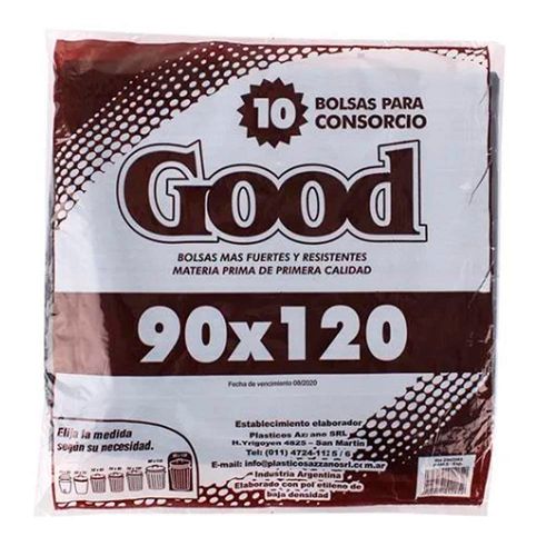 Bolsa Plana Consorcio 10 Unidades Negra 90x120Cm Good