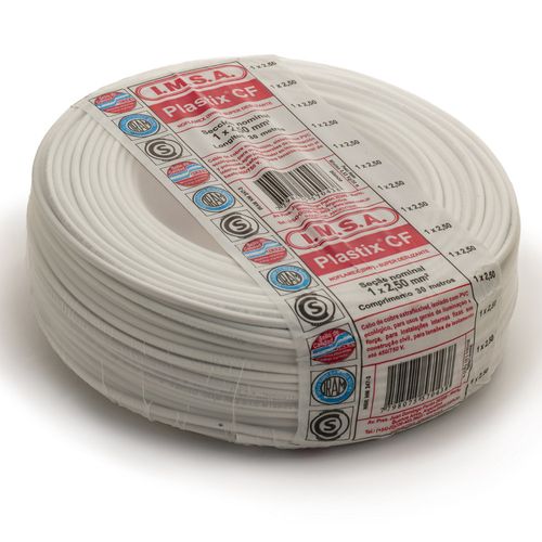 Cable Unipolar 2,5 Blanco Plastix "CF" X 30 M Imsa