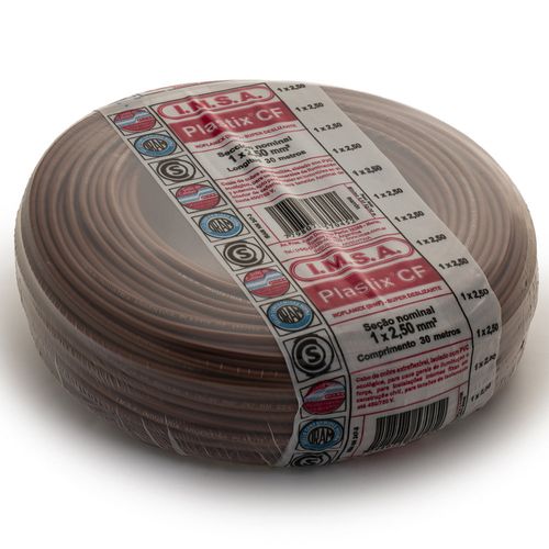Cable Unipolar 2,5 Marrón Plastix "CF" X 30 M Imsa