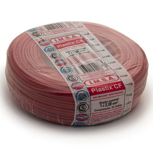 Cable Unipolar 2,5 Rojo Plastix "CF" X 30 M Imsa
