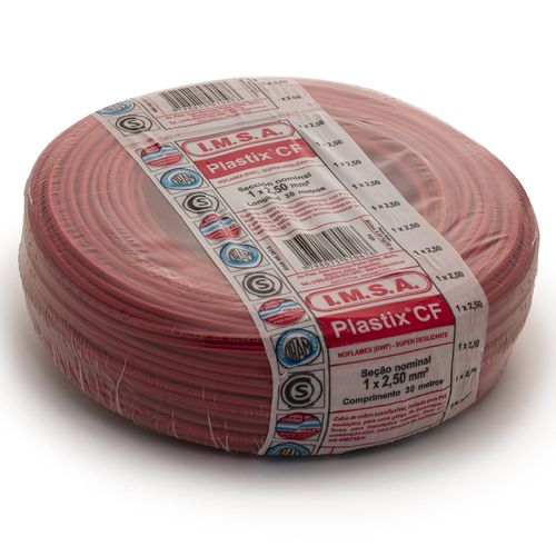 Cable Unipolar 2,5 Rojo Plastix"Cf" X 30M