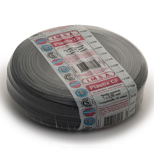 Cable Unipolar 2,5 Negro Plastix "CF" X 30 M Imsa