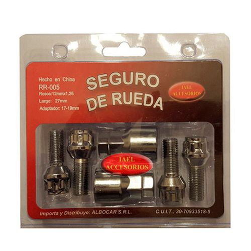 Tuerca De Seguridad Cromo 4 U Con 2 Adaptadores R5 Albocar