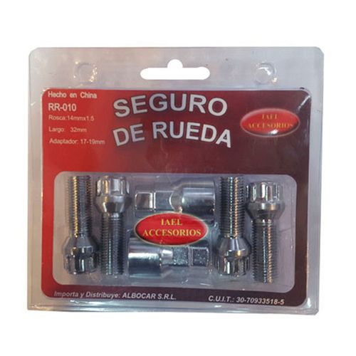 Bulon De Seguridad 4 U Con 2 Adaptadores R1 Albocar