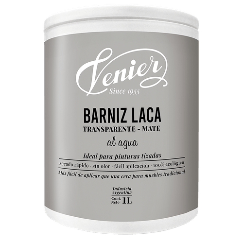 Barniz Laca Transparente Al Agua Mate 1 L Venier