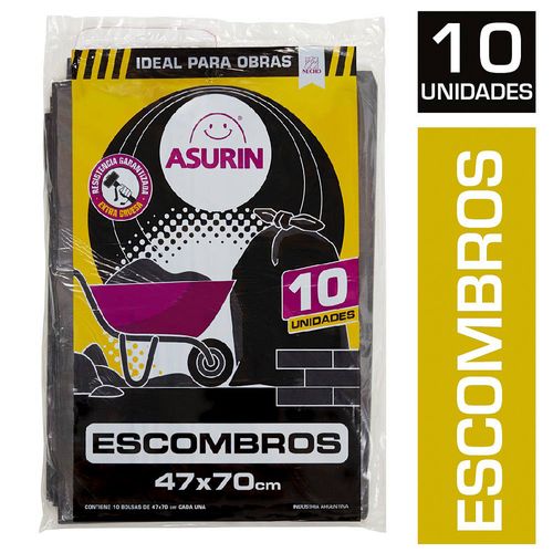 Bolsas Para Escombros ASURÍN 47x70Cm x10u