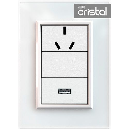 Linea Armada Cristal 1 Toma + 1 Toma Usb Jeluz