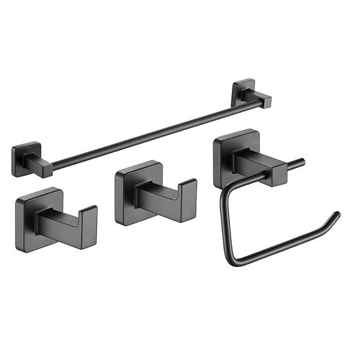 Set De Accesorios Cube 4 Piezas Negro Latyn