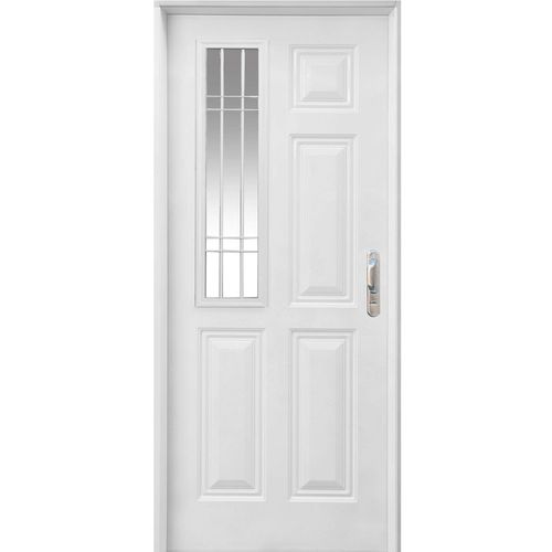 Puerta Izquierda Chapa Inyectada 6 Tableros 80X200 Cm Barmetal