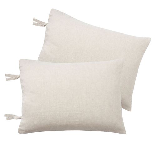 Set 2 Fundas Tusor Almohada Natural 50X70 Cm VH Fabrics