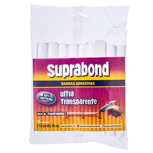 Barras Adhesivo Ultra Transparente 1.12X10 Cm X 10 Un Suprabond