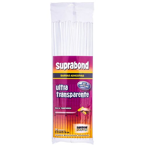 Barras Adhesivo Ultra Transparente 0.74X30Cm X14U