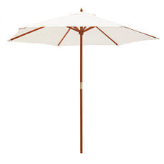 Sombrilla Madera 2,5 M Crudo Outzen
