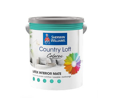 Latex Interior Color Country Loft Aguamarina 4 L Sherwin Williams