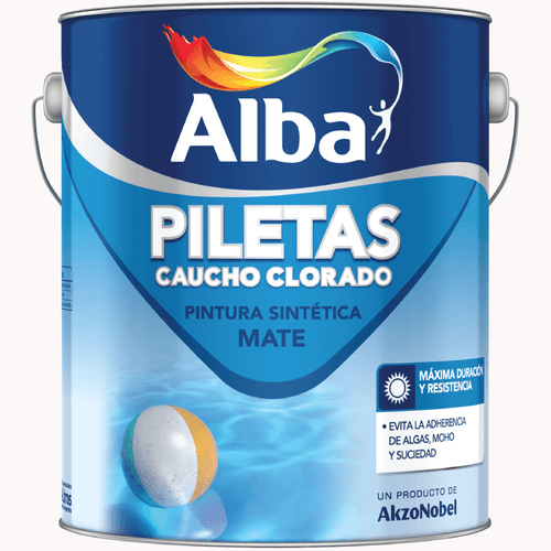 Pileta Caucho Celeste Profundo 4Lt Alba