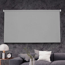 Cortina Enrollable Black Out 240x250 Cm Gris Claro Dina