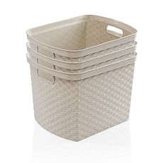 Canasto Ratan Gris 15 Lts X3 Star Company