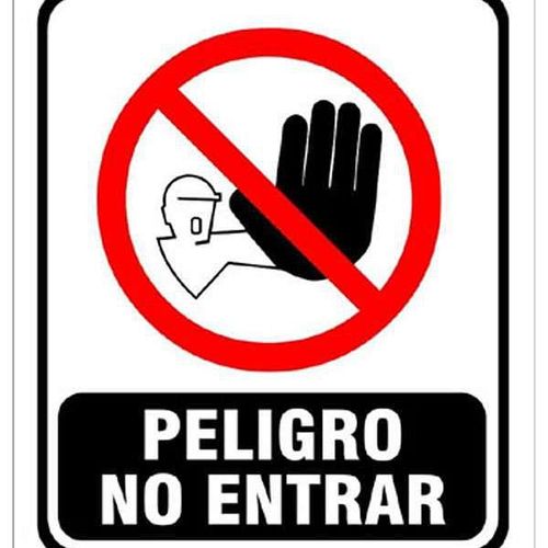 Cartel No Entrar 25X30 Cm