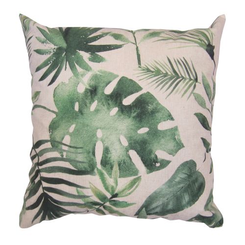 almohadon 45 x 45 pana hojas verde