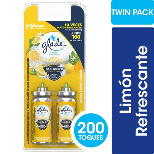 Toque Rep Limón Refrescante 2X9 Gr - Twinpack Glade