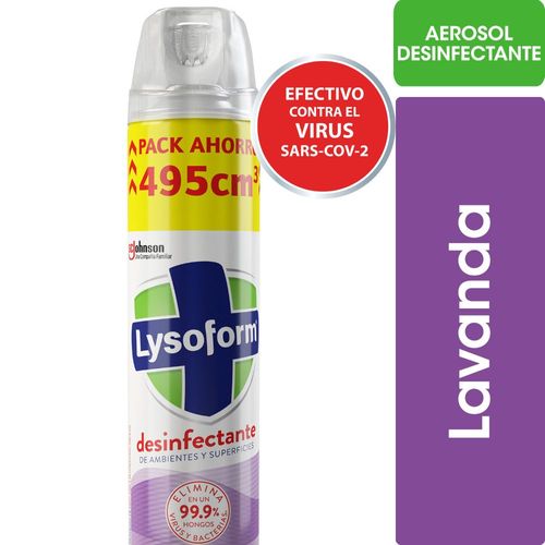 Desinfectante de Ambiente Aerosol Lavanda 495 Ml Lysoform