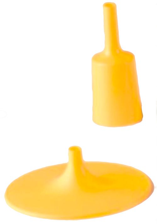 Kit Floron Portalámpara E27 Plástico Naranja Cabletextil