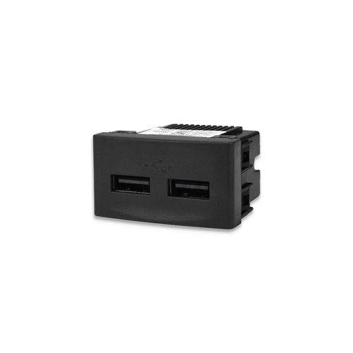 toma usb doble 2a negro