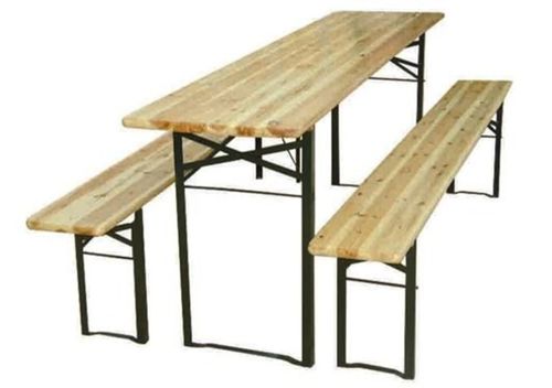 Set Terraza Mad Picnic Mesa + 2 Banquetas 180X60 Cm Outzen