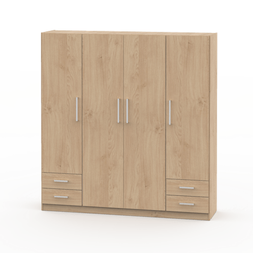 Placard 4 Puertas 181x173x44Cm Roble Dielfe