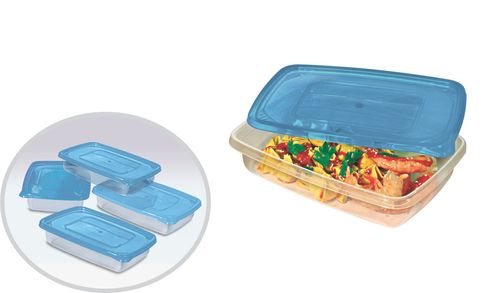 Set X 4 Hermeticos Rectangular 1200 Ml Sao Bernardo